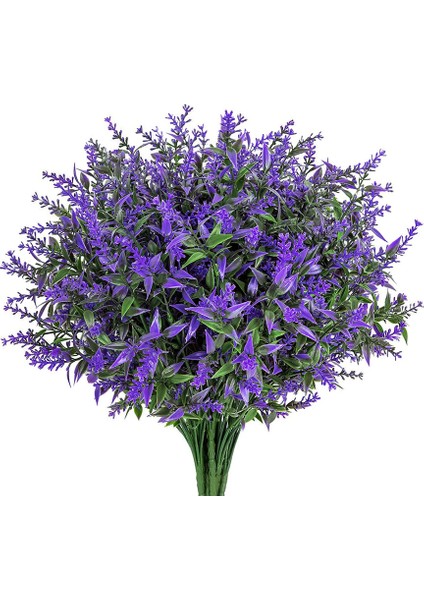 9 Dal Yapay Lavanta Mor Çiçek Yapay Bitkiler (Yurt Dışından)
