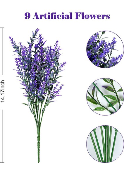 9 Dal Yapay Lavanta Mor Çiçek Yapay Bitkiler (Yurt Dışından) fiyatları