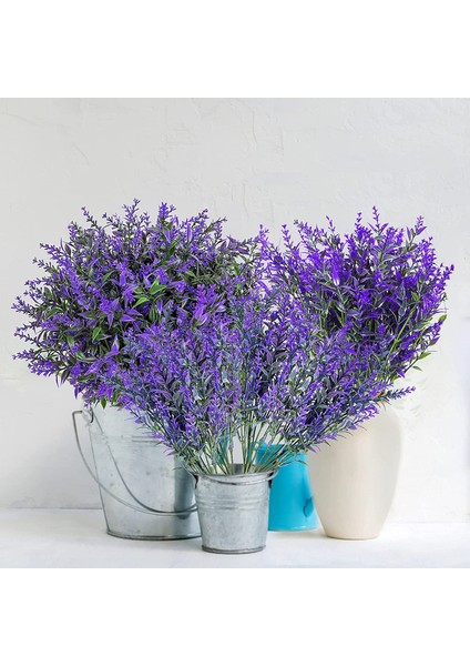 9 Dal Yapay Lavanta Mor Çiçek Yapay Bitkiler (Yurt Dışından) modelleri