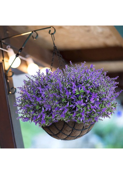 9 Dal Yapay Lavanta Mor Çiçek Yapay Bitkiler (Yurt Dışından) fırsatları