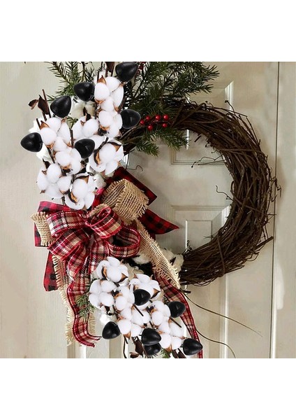 3 Adet Yapay Pamuk Dalı 5 Başlı Doğal Kuru Çiçek Buketi (Yurt Dışından) modelleri