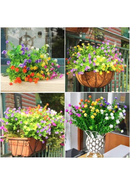 15 Demet Dış Mekan Yapay Çiçekler Yapay Plastik Yeşillik Buketi (Yurt Dışından) fiyatları