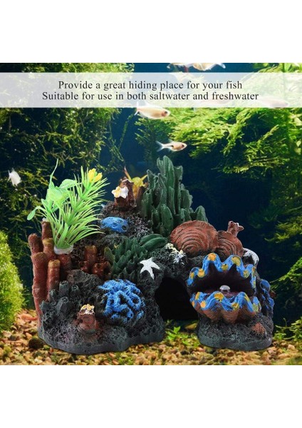 Esinti Akvaryum Dekorasyon Şekil Peyzaj Reçine Mağara Su Dekor Minyatür Süs Obje (Yurt Dışından) fiyatları