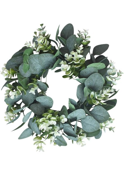Esinti Okaliptüs Yapay Çelenk, Çelenk Noel Kapı Çelengi Duvar Çelengi Ivy Garland Eu (Yurt Dışından)