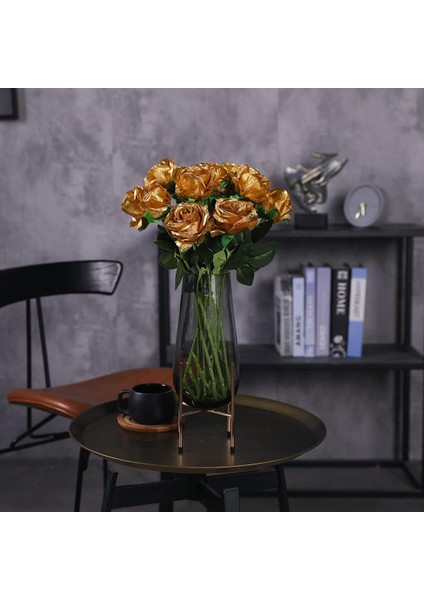 10 Parça Gül Yapay Çiçek Gerçekçi Tek Kök Ipek Gül Buketi H (Yurt Dışından) modelleri
