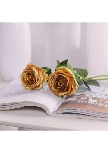 10 Parça Gül Yapay Çiçek Gerçekçi Tek Kök Ipek Gül Buketi H (Yurt Dışından) fırsatları