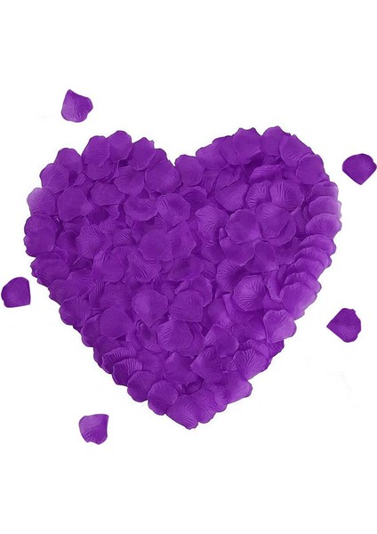 1000 Adet Yapay Gül Yaprakları (Koyu Mor) (Yurt Dışından)