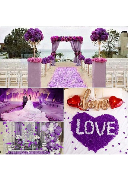 1000 Adet Yapay Gül Yaprakları (Koyu Mor) (Yurt Dışından) fırsatları