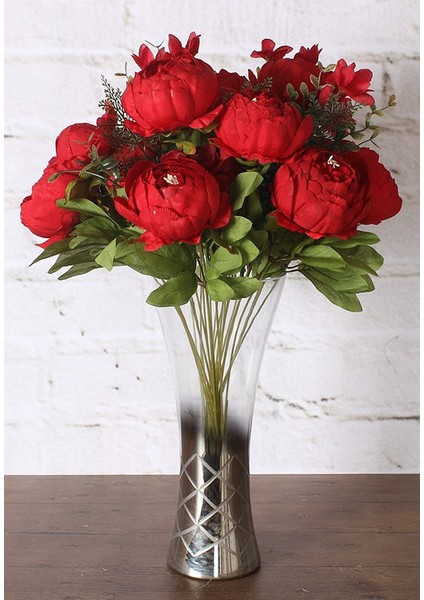 1 Adet Yapay Şakayık Buketi (Büyük Kırmızı) (Yurt Dışından) fırsatları