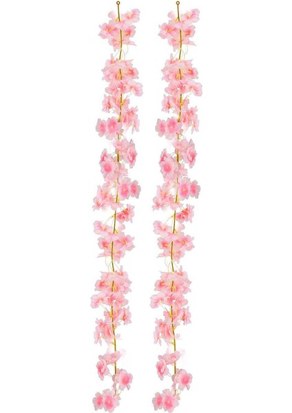 Konunus 4 Adet x 1,8 M Yapay Çiçek Kiraz Çiçeği Çelengi, Kiraz Çiçeği Mavisi (Yurt Dışından)