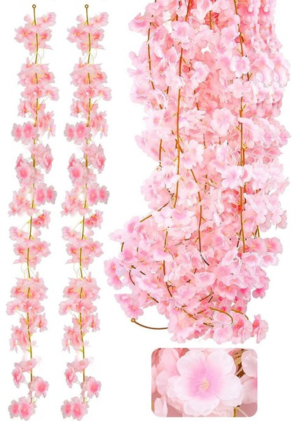 Konunus 4 Adet x 1,8 M Yapay Çiçek Kiraz Çiçeği Çelengi, Kiraz Çiçeği Mavisi (Yurt Dışından) fiyatları