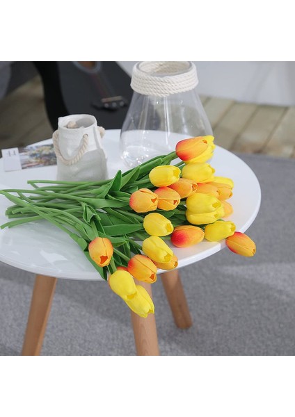 20 Adet Lateks Yapay Lale Çiçeği, Turuncu (Yurt Dışından) fiyatları