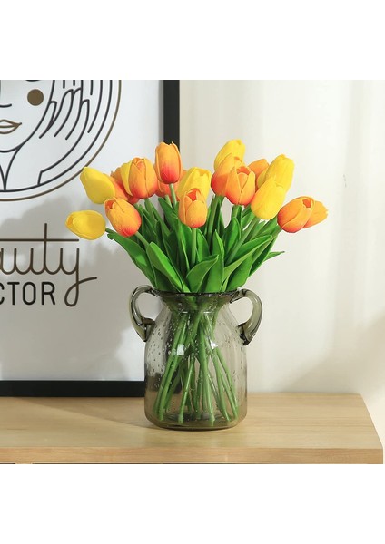 20 Adet Lateks Yapay Lale Çiçeği, Turuncu (Yurt Dışından) modelleri