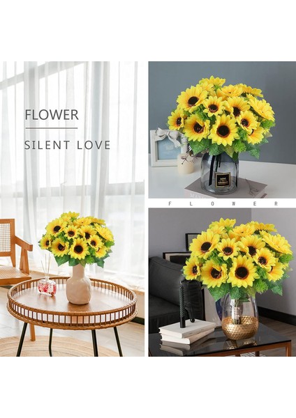 Esinti Yapay Ayçiçeği Buketi Ipek Ayçiçeği Yapay Sarı Çiçek Ev (Yurt Dışından) modelleri