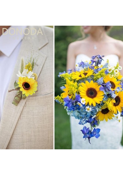 Esinti Yapay Ayçiçeği Buketi Ipek Ayçiçeği Yapay Sarı Çiçek Ev (Yurt Dışından) indirimleri