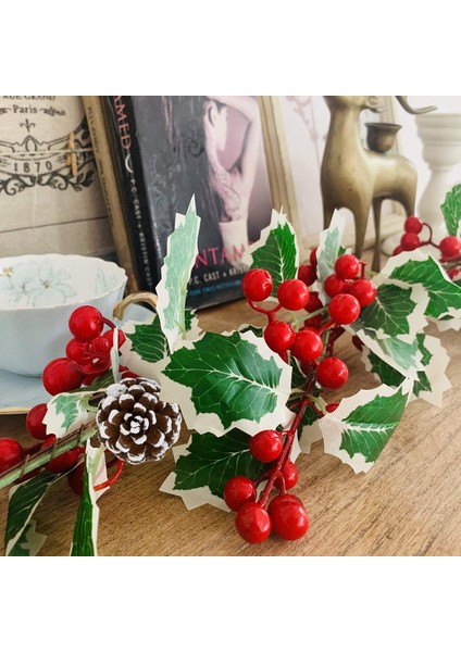 Foot Noel Çelengi Kırmızı Meyvelerle, Dekorasyon Kırmızı Meyvelerle, Yapraklarla, (Yurt Dışından) fırsatları