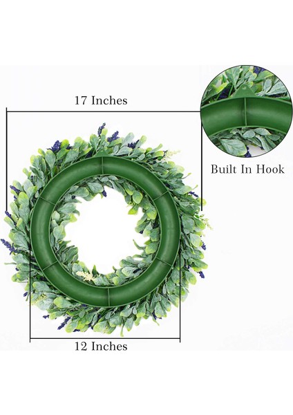 Narin 17 Inç Yapay Lavanta Sonbahar Kapı Çelengi - Yemyeşil ve Güzel Yaz (Yurt Dışından) fırsatları