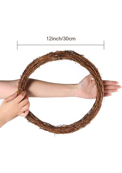 Sntiecr 2'li Paket 30 cm Büyük Üzüm Asması Çelenkleri Doğal Çelenk Dıy Çelenk Dekorasyon (Yurt Dışından) fırsatları