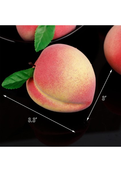 12 Adet Yapay Şeftali Simülasyon Meyve Ev Mutfak Yemek Masası Dolabı (Yurt Dışından) fiyatları