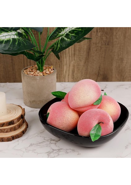 12 Adet Yapay Şeftali Simülasyon Meyve Ev Mutfak Yemek Masası Dolabı (Yurt Dışından) modelleri