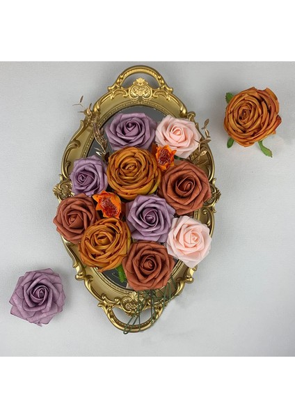 Yapay Çiçekler Sahte Düğün Çiçekleri Kombinasyonu (Turuncu) (Yurt Dışından) fiyatları