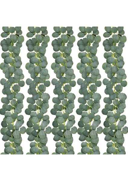 5'li Paket Yapay Okaliptüs Garland Okaliptüs Vines Yapay Gümüş Bebek (Yurt Dışından)