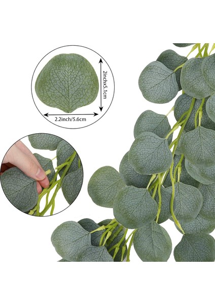 5'li Paket Yapay Okaliptüs Garland Okaliptüs Vines Yapay Gümüş Bebek (Yurt Dışından) fiyatları