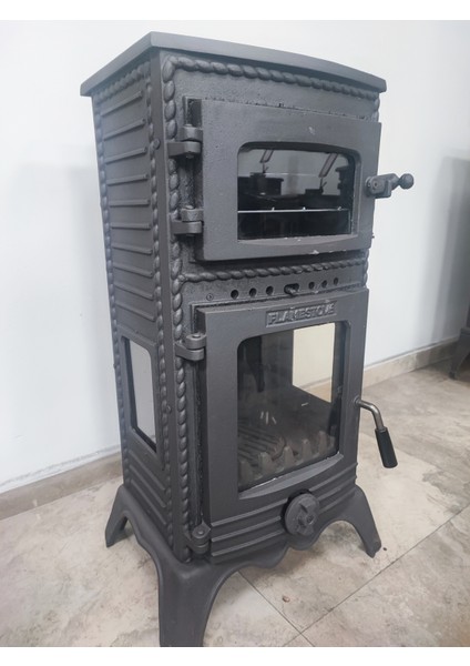 FS-054 Majör Lüx 3 Camlı Kuzineli Döküm Soba modelleri