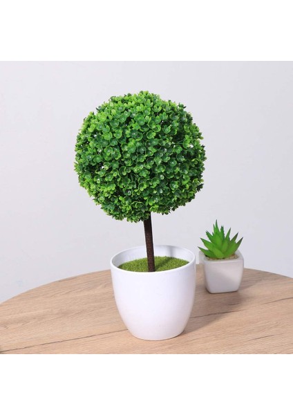 Beyaz Seramikten Yapılmış Budama Çiçeği Şeklinde 2 Küçük Yapay Çiçek Saksısından Oluşan Set (Yurt Dışından) fırsatları