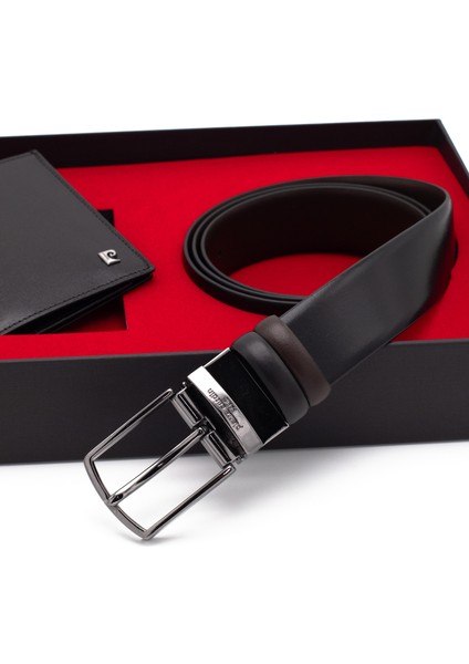 Çift Yönlü Deri Kemer & Cüzdan Ikili Set PCCİFT01SK-1135A2C modelleri