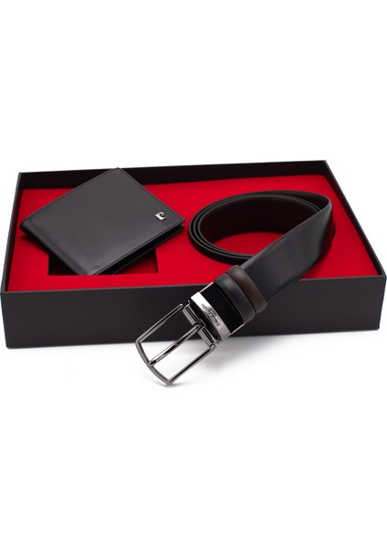 Çift Yönlü Deri Kemer & Cüzdan Ikili Set PCCİFT01SK-2060A55
