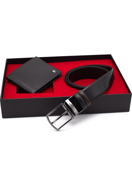 Çift Yönlü Deri Kemer & Cüzdan Ikili Set PCCİFT01SK-3664F2I