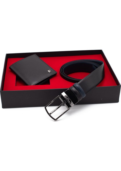 Çift Yönlü Deri Kemer & Cüzdan Ikili Set PCCİFT01SL-1135A2C
