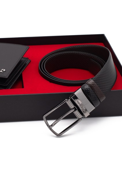 Çift Yönlü Deri Kemer & Cüzdan Ikili Set PCCİFT04SK-1335A2C modelleri