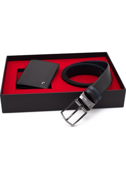 Çift Yönlü Deri Kemer & Cüzdan Ikili Set PCCİFT04SL-1135A2C