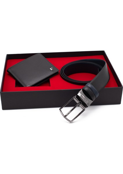 Çift Yönlü Deri Kemer & Cüzdan Ikili Set PCCİFT04SL-2060A55