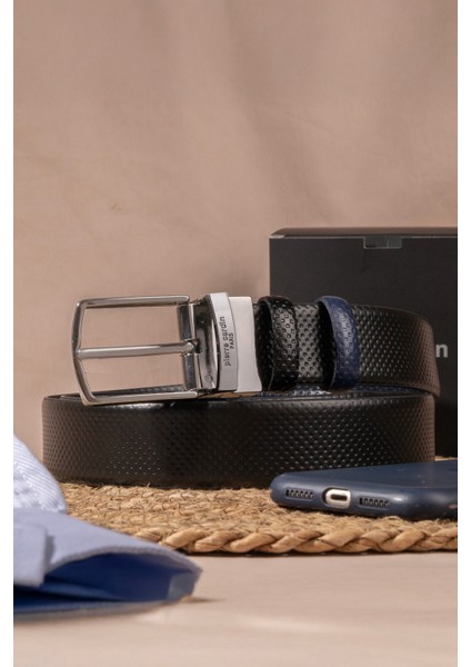 Çift Yönlü Deri Kemer & Cüzdan Ikili Set PCCİFT04SL-2060A55