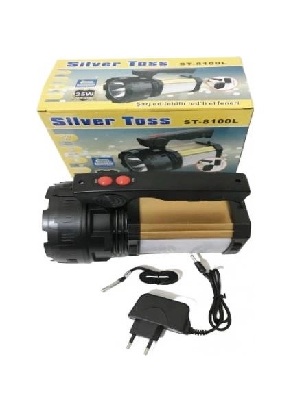 25W Şarj Edilebilir Ledli El Feneri USB Çıkışlı (5148)