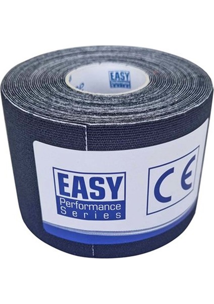 Easytape Premium Kinesio Tape Siyah 5 cm x 5 mt