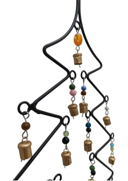 Renkli Metal Yılbaşı Ağacı Çan Süsleri, Parti Dekoru, Neşeli ve Şık Tasarım modelleri