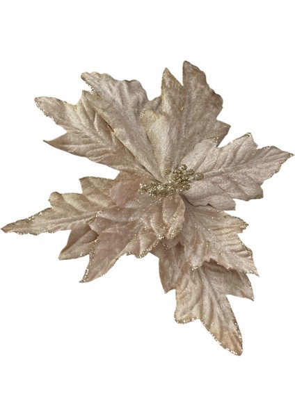 Kadife Dokulu Ithal Yapay Ponsetya 25 Cm, Şık ve Doğal Görünümlü Dekoratif Çiçek fiyatları