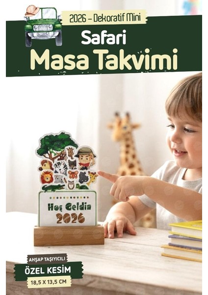 2026 Ahşap Ayaklı Özel Tasarım Takvim, 2026 Takvim Özel Masaüstü Takvim Yılbaşı HEDIYESI-T1528-