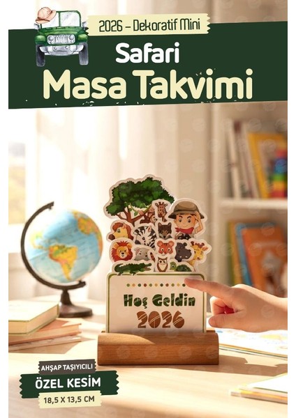 2026 Ahşap Ayaklı Özel Tasarım Takvim, 2026 Takvim Özel Masaüstü Takvim Yılbaşı HEDIYESI-T1528- fiyatları