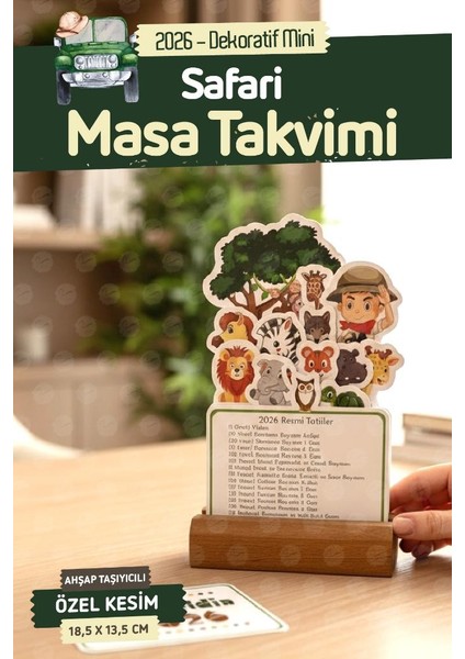 2026 Ahşap Ayaklı Özel Tasarım Takvim, 2026 Takvim Özel Masaüstü Takvim Yılbaşı HEDIYESI-T1528- fırsatları