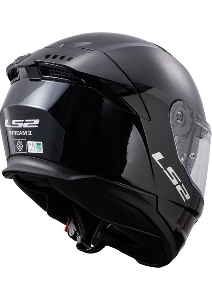 Stream 2 Parlak Siyah Full Face Motosiklet Kaskı indirimleri