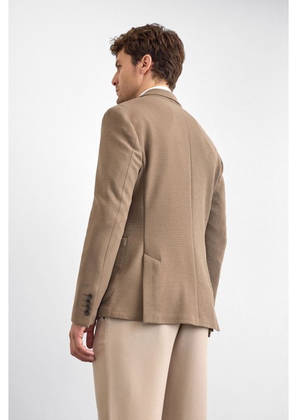 Camel Mono Yaka Ceket