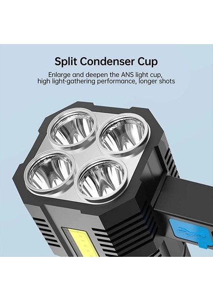 5W USB Şarjlı El Feneri (5148) fırsatları