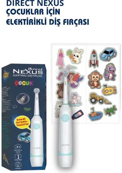 Çocuk Pilli Diş Fırçası Sticker Setli, Yumuşak Uçlu, Ipx7 Su Geçirmez fiyatları