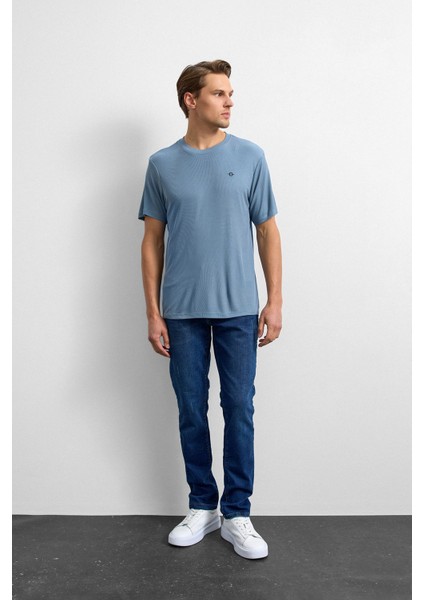 Mavi Regular Fit Bisiklet Yaka Tişört modelleri