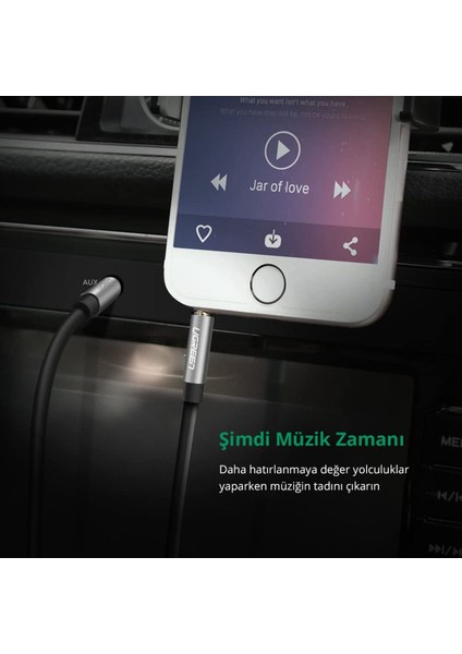 3.5 mm Aux Ses Kablosu, 50 cm, Siyah, 10732 indirimleri